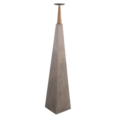 Ptmd kaarsenhouder cinder grijs l 120 cm | 2 stuks