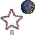 Ginger ray kerstboom piek ster rozé goudkleurige 26 cm | 20 stuks