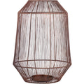 Ptmd windlicht justy l koperkleurig 38 cm | 2 stuks