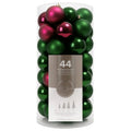 Kerstballen shatterproof paars groen 44 stuks | 8 stuks