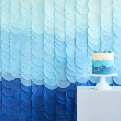 Ginger ray decoratieve achtergrond papier blauw 18 stroken | 10 stuks