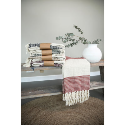 Take a plaid 12 gerecycled katoen zwart 130 x 180 cm | 12 stuks