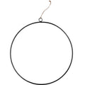 H s collection hangdecoratie ring zwart 50 cm | 12 stuks