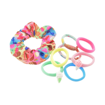 Haarelastiek candy pastel 8-delig | 36 stuks