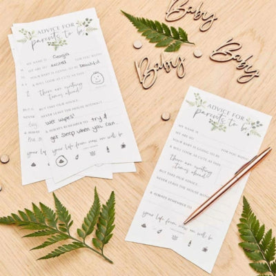 Ginger ray invulkaarten babyshower set van 10 | 20 stuks