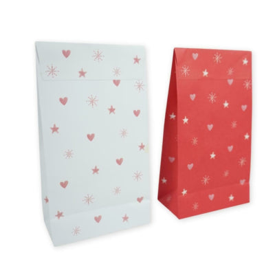 Migros (r) geschenktassen rood wit 22,5 cm set van 6 | 10 stuks