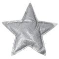 Kersthanger ster glitter metallic zilverkleurig 18 cm | 12 stuks