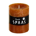 Spaas (r) stompkaars rustiek kaneelbruin 7 x 8 cm | 16 stuks