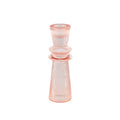 Ptmd linty pink glass candleholder cone shape | 8 stuks