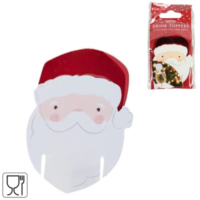 Ginger ray plaatskaartjes glas kerstman 7,5 cm 12 stuks | 20 stuks