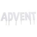 Abi decoratie kerst letterstekers advent wit 8 cm | 24 stuks