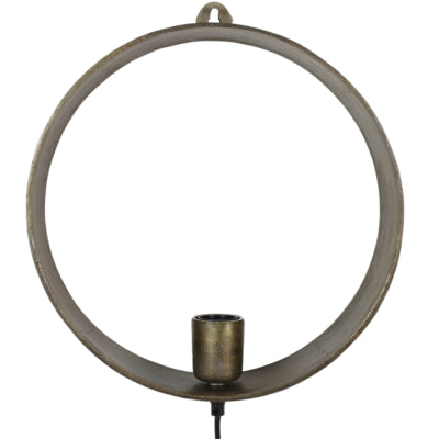 Countryfield wandlamp largo messingkleurig eu-stekker 38 cm | 2 stuks