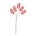 Daan kromhout kunstblatt palme rood 125 cm | 6 stuks
