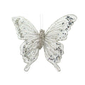 Vlinder op clip champagnekleurig 11 cm | 48 stuks