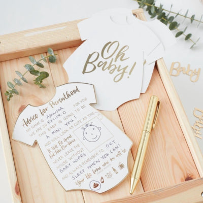 Ginger ray babyshower advieskaart 15,5 cm 10 stuks | 20 stuks