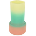 Vaas shae mat geel turquoise zalmroze 17 cm | 24 stuks