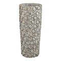 Ptmd cementpot met cirkels ginte l 55 cm | 2 stuks