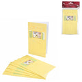Menukaarten baby geel 17 cm set van 6 | 24 stuks