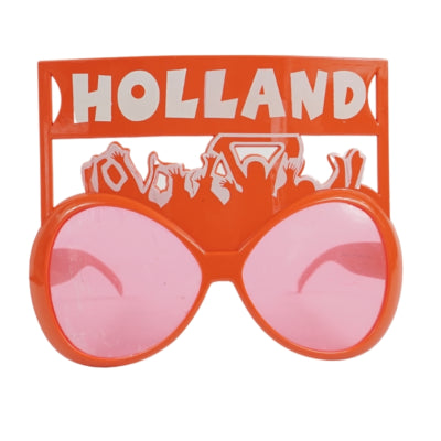 Folat zonnebril met supporters en banner oranje 18 cm | 24 stuks