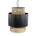 Ptmd hanglamp erdila zwart goudkleurig 50 cm | 2 stuks