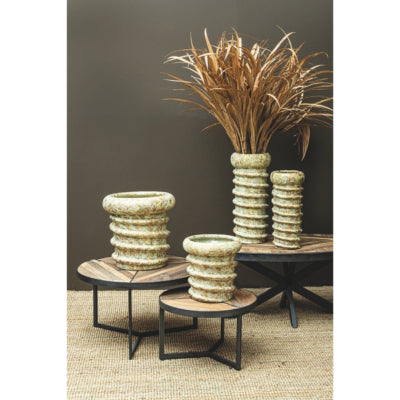Ptmd bloempot zero swirl crème m 17 cm | 8 stuks