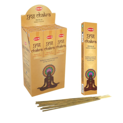Hem wierookstokjes yog chakra 8 stuks | 36 stuks