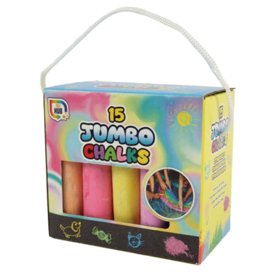 Stoepkrijt jumbo 9,5 cm 15 stuks | 12 stuks