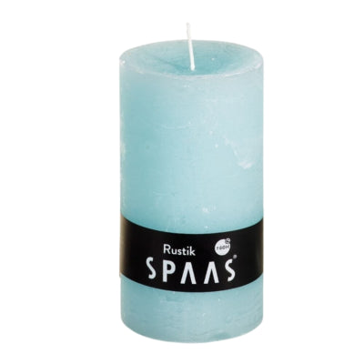 Spaas (r) stompkaars rustic blauw 7 x 13 cm | 8 stuks