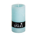 Spaas (r) stompkaars rustic blauw 7 x 13 cm | 8 stuks