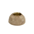 Theelichthouder tiffany beige goudkleurig 9 cm | 12 stuks