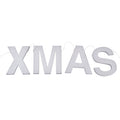 Letterslinger xmas zilverkleurig horizontaal 85 cm | 24 stuks
