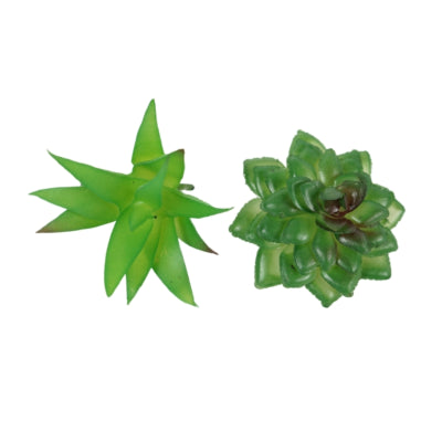 Kunst vetplant op clip groen 6,5 cm 2 assorti | 36 stuks