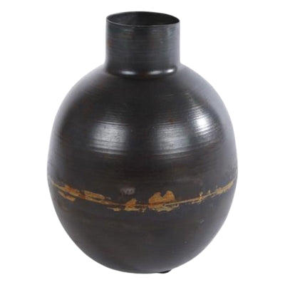 Vaas hidde metaal bruin 13 cm | 8 stuks