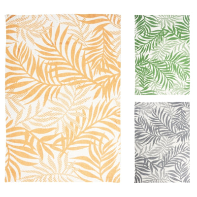 H s collection vloerkleed leafs katoen 60 x 90 cm 3 assorti | 12 stuks