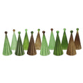 Daan kromhout beeld kerstboom serie twinkle led op batterij glas groen 22 cm 12 assorti | 12 stuks