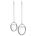 Housevitamin wandspiegel twinning is winning zwart 100 cm set van 2 | 6 stuks