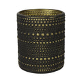 Countryfield theelichthouder nelle m zwart goudkleurig 10 cm | 24 stuks