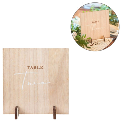 Ginger ray tafelnummer decoratie bruiloft hout 12 stuks | 5 stuks
