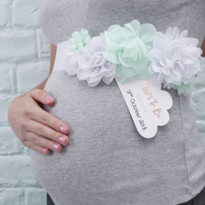 Ginger ray babyshower sjerp mum to be mintgroen wit | 20 stuks
