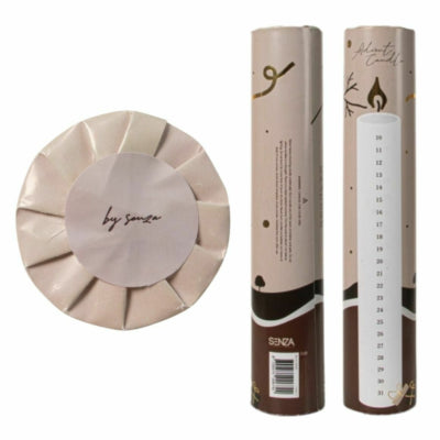 Senza adventskaars wit 5 x 25 cm | 12 stuks