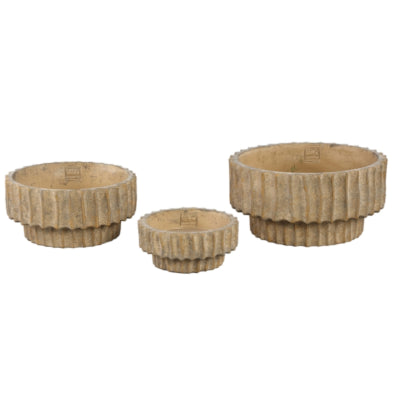 Ptmd schaal mitty m bruin 25 cm | 8 stuks
