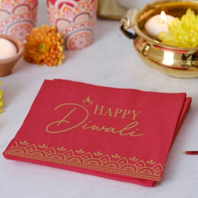 Ginger ray servetten happy diwali 16 stuks | 20 stuks