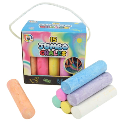 Stoepkrijt jumbo 9,5 cm 15 stuks | 12 stuks