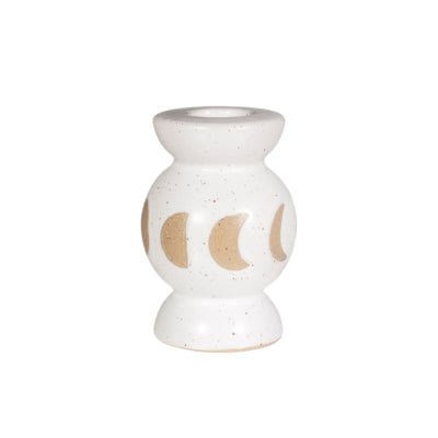 Sass belle kandelaar moon phases wit 8 cm | 12 stuks