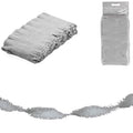 Folat twist slinger crêpepapier zilverkleurig 6 meter | 24 stuks