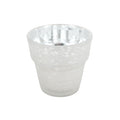 Daan kromhout theelichthouder basic mat glas zilverkleurig 7 cm | 24 stuks