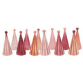 Beeld kerstboom serie twinkle led op batterij glas roze 22 cm 12 assorti | 12 stuks