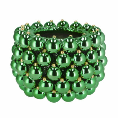 Daan kromhout bloempot christmasball groen 15 cm | 2 stuks