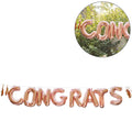 Ginger ray folie ballon slinger congrats rosé goudkleurig 2 m | 20 stuks