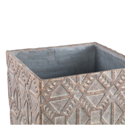 Ptmd bloempot jenah bruin l 30 cm | 2 stuks